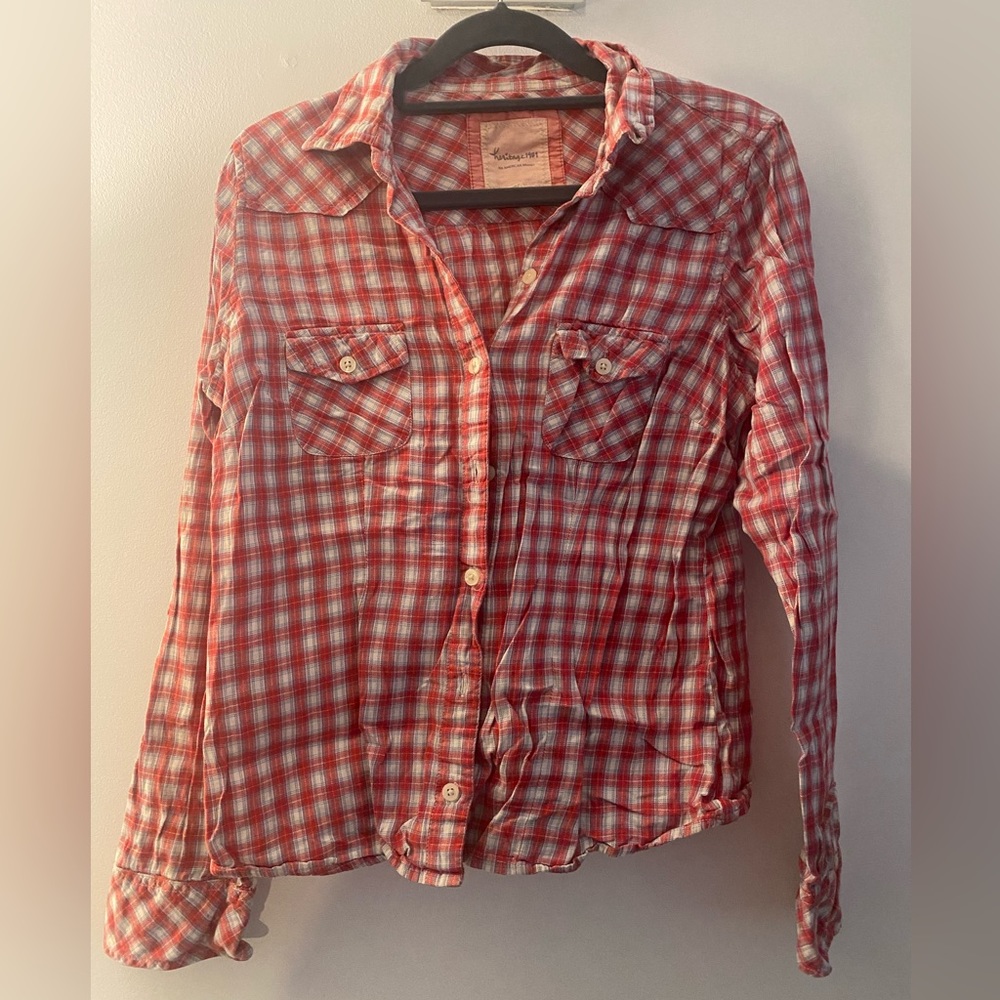 Heritage 1981 plaid button up shirt Sz L